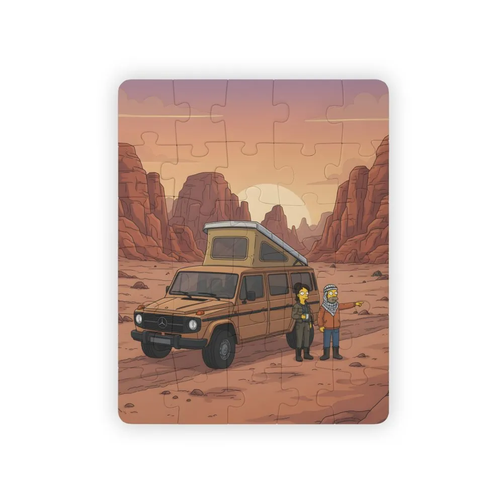 Kids' 30‑Piece Camping Puzzle — Desert Van Adventure