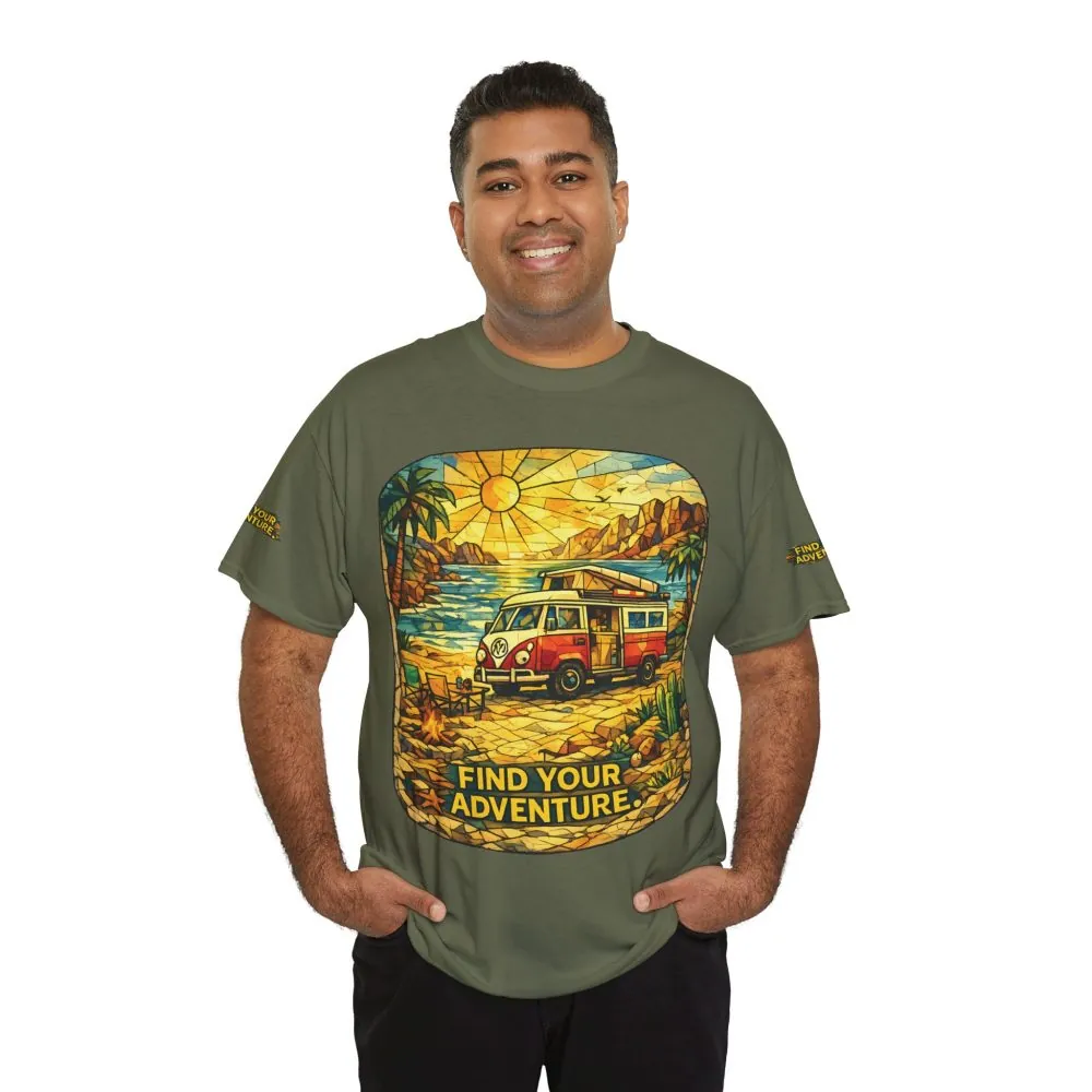 16818404178781174974_2048.jpeg Unisex Heavy Cotton Tee — "Find Your Adventure" Design Cubic-Line