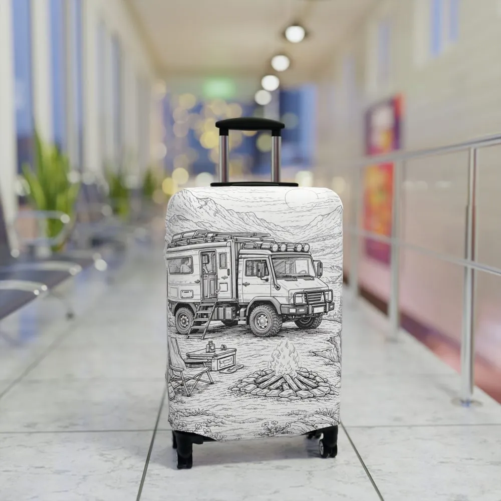 16827157696257880949_2048.jpeg Luggage Cover — Adventure Camper Sketch Travel Suitcase