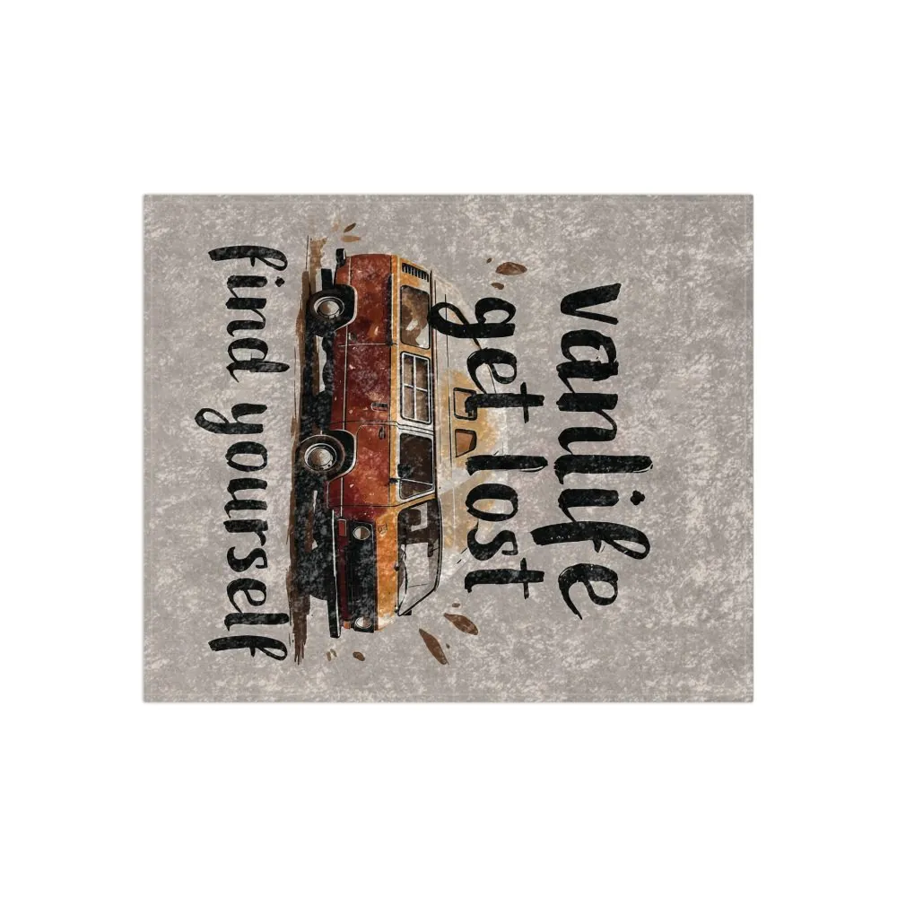 16853964842261393666_2048.jpeg Crushed Velvet Blanket — "Vanlife Get Lost Find Yourself" Cozy Camper Throw