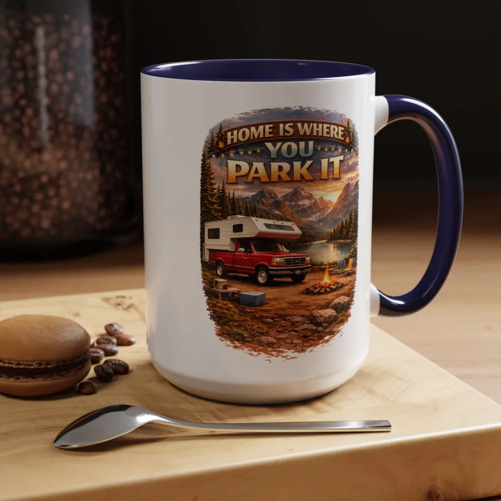 16855948219171350271_2048.jpeg Accent Coffee Mug (11, 15oz) — "Home Is Where You Park It" Design Scenic-Line