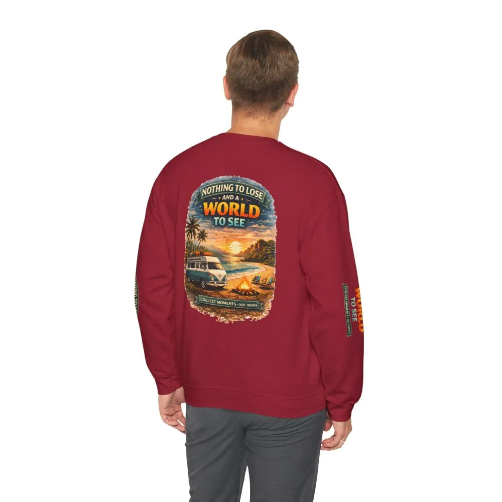 Unisex Heavy Blend™ Crewneck Sweatshirt — "Nothing To Lose" Design Scenic-Line