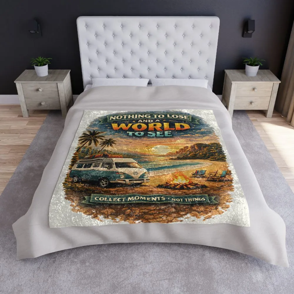 16870633438193641934_2048.jpeg Crushed Velvet Blanket —"Nothing To Lose" Design Scenic-Line (Campervan)