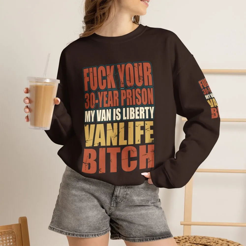 Unisex Heavy Blend™ Crewneck Sweatshirt — "Fuck Your 30 Year" Design F**K-Line