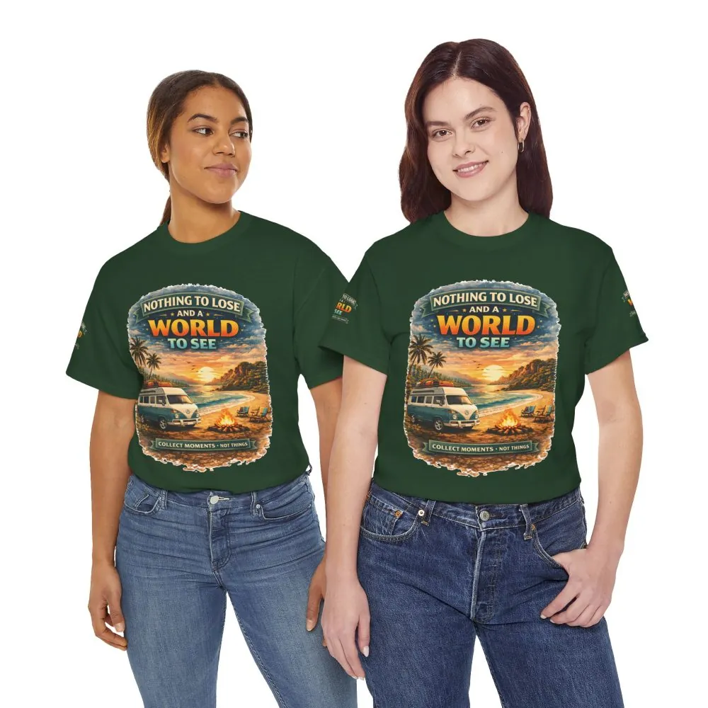 Unisex Heavy Cotton Tee — "Nothing To Lose " Design Scenic-Line