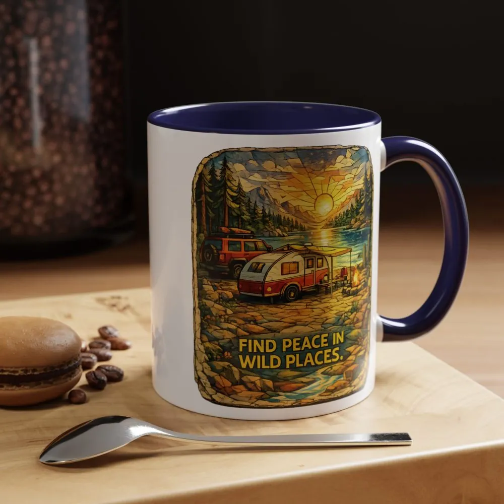 16887163603871880818_2048.jpeg Accent Coffee Mug (11, 15oz) — "Find Peace In Wild Places" Design Cubic-Line