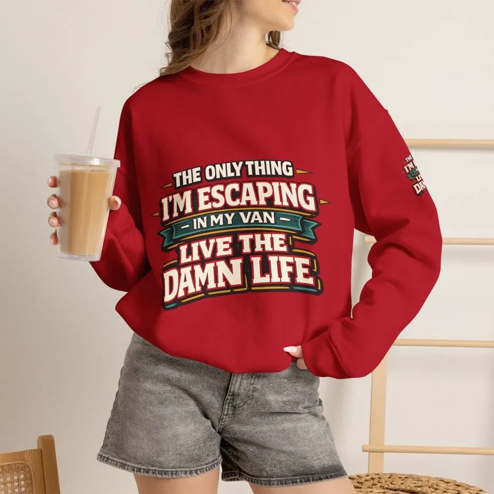 16907838297963793703_2048.jpeg Unisex Heavy Blend™ Crewneck Sweatshirt — "The Only Thing I´m Escaping" Design F**K-Line