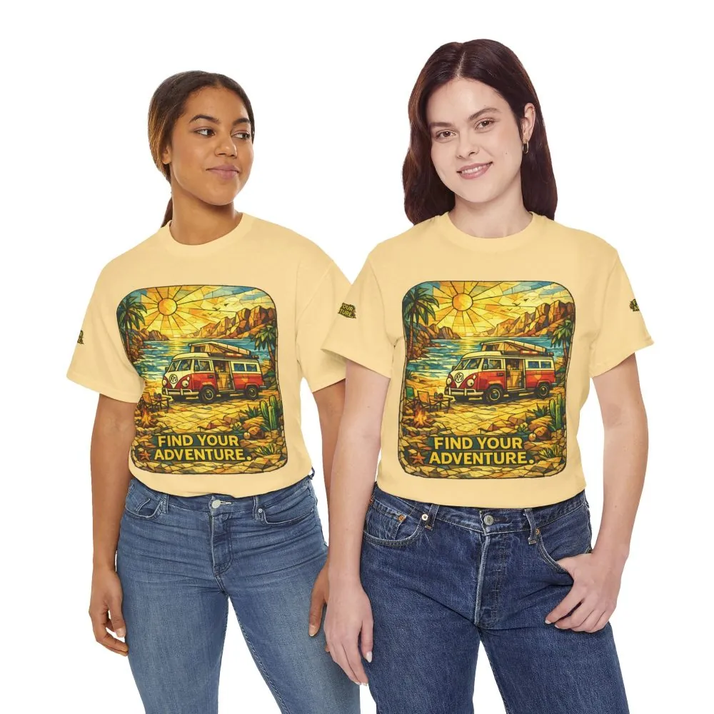 1692509499517357456_2048.jpeg Unisex Heavy Cotton Tee — "Find Your Adventure" Design Cubic-Line