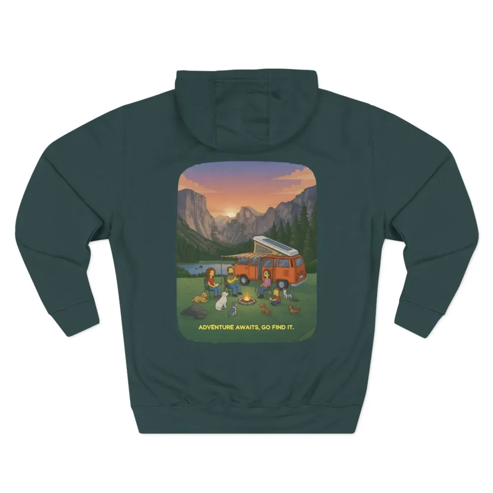 16947944644875059833_2048.jpeg Three-Panel Fleece Hoodie - "Adventure Awaits-Go Find It"" Design Sitcom-Line