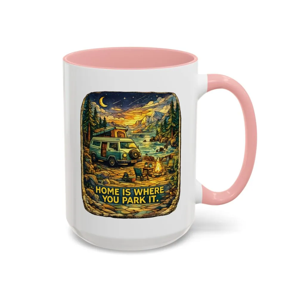 16953782573408904279_2048.jpeg Accent Coffee Mug (11, 15oz) — "Home Is Where You Park It" Design Cubic-Line