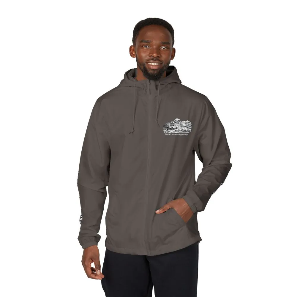Unisex Full-Zip Windbreaker Jacket — "Lets Make Some Day" (Design "Minimal-Line")