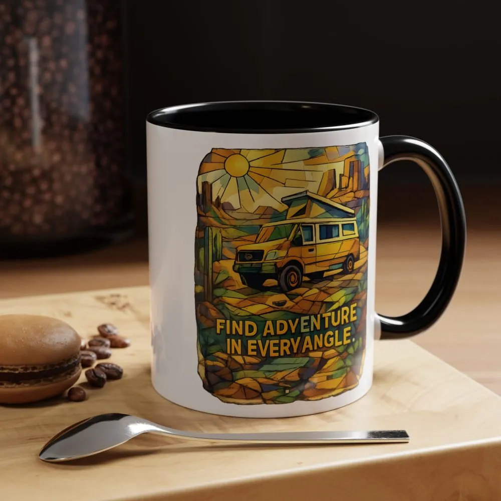 16989426294343754101_2048.jpeg Accent Coffee Mug (11, 15oz) — "Find Adventure In Every Corner" Design Cubic-Line