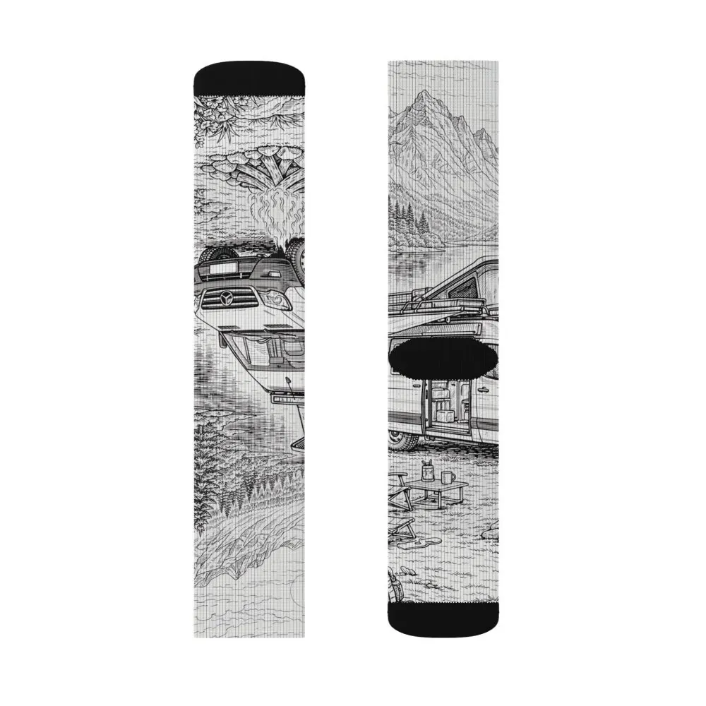 16992750234606064595_2048.jpeg Sublimation Socks — Retro Camper Roadtrip Crew Socks