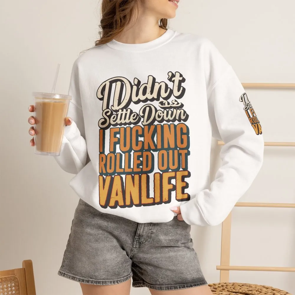 Unisex Heavy Blend™ Crewneck Sweatshirt — "Dind´t Settle Down" Design F**K-Line