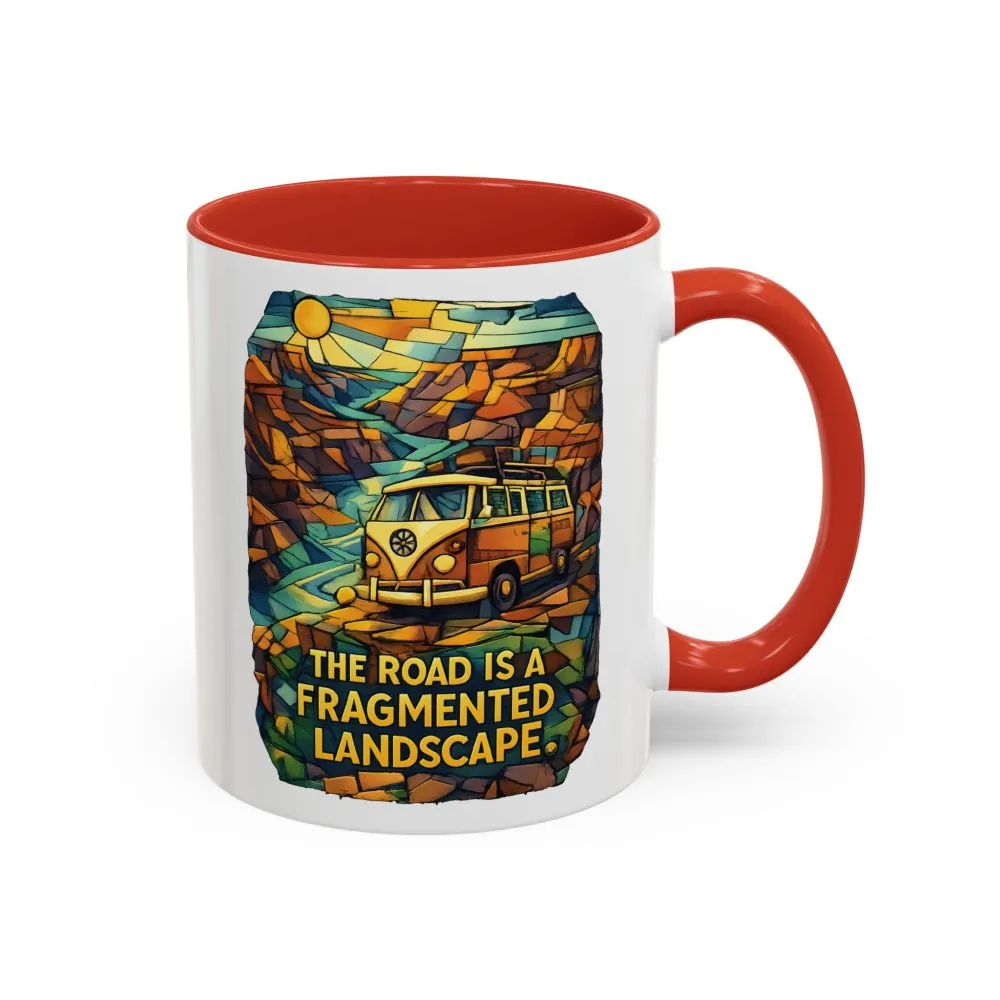 16998415342016843111_2048.jpeg Accent Coffee Mug (11, 15oz) — "The Road Is A Fragmented Landscape" Design Cubic-Line