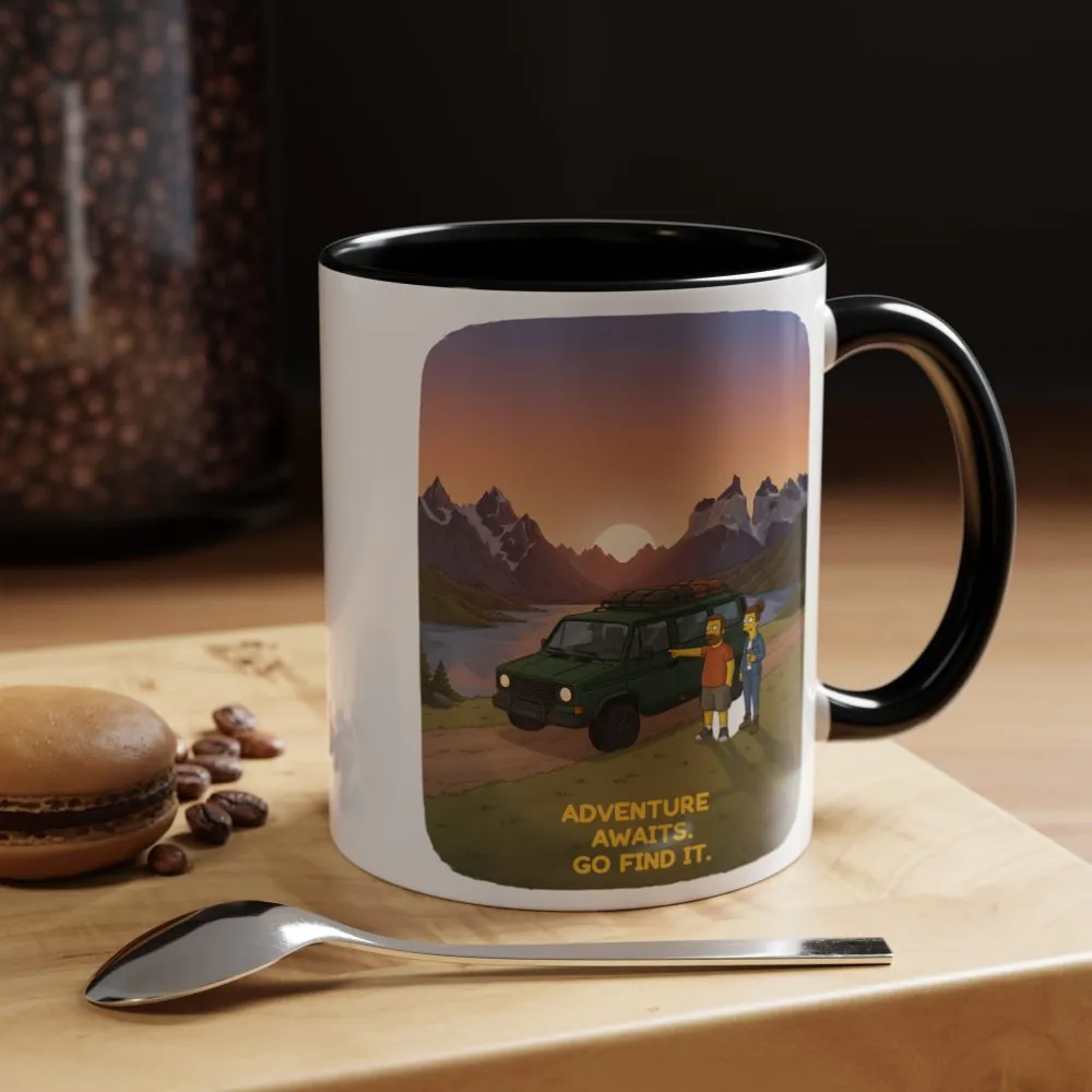 17010154734432500885_2048.jpeg Accent Coffee Mug (11, 15oz) — "Adventure Awaits-Go Find It" Design Sitcom-Line