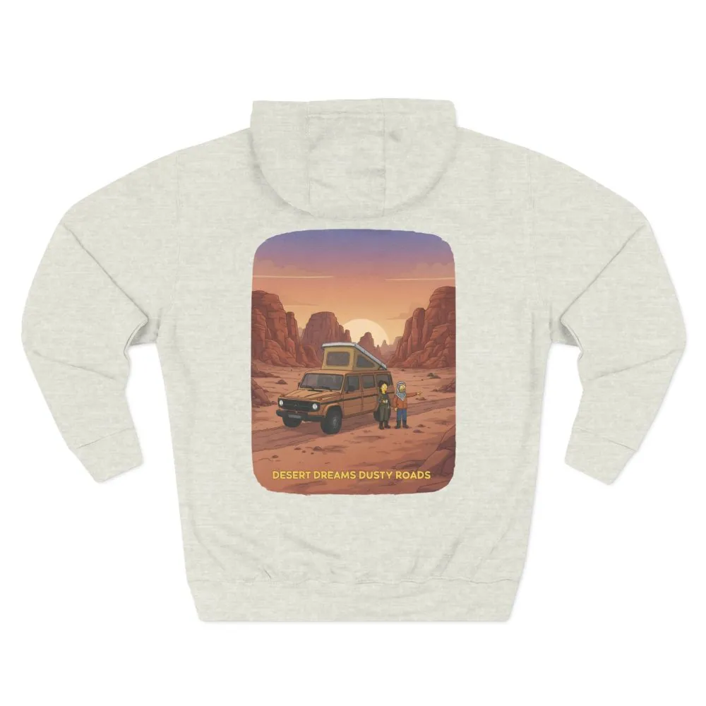 1703849255110375928_2048.jpeg Three-Panel Fleece Hoodie - "Desert Dreams Dusty Roads" Design Sitcom-Line