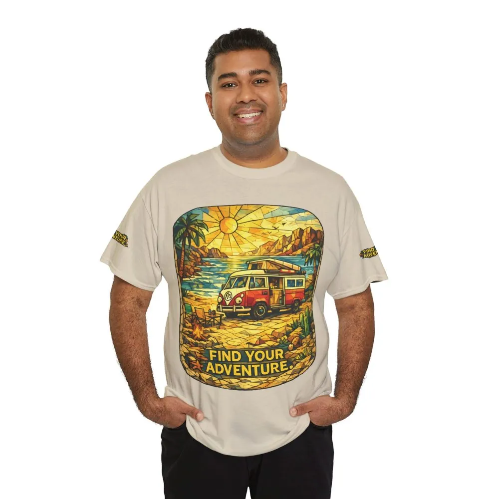 17093999362673194265_2048.jpeg Unisex Heavy Cotton Tee — "Find Your Adventure" Design Cubic-Line