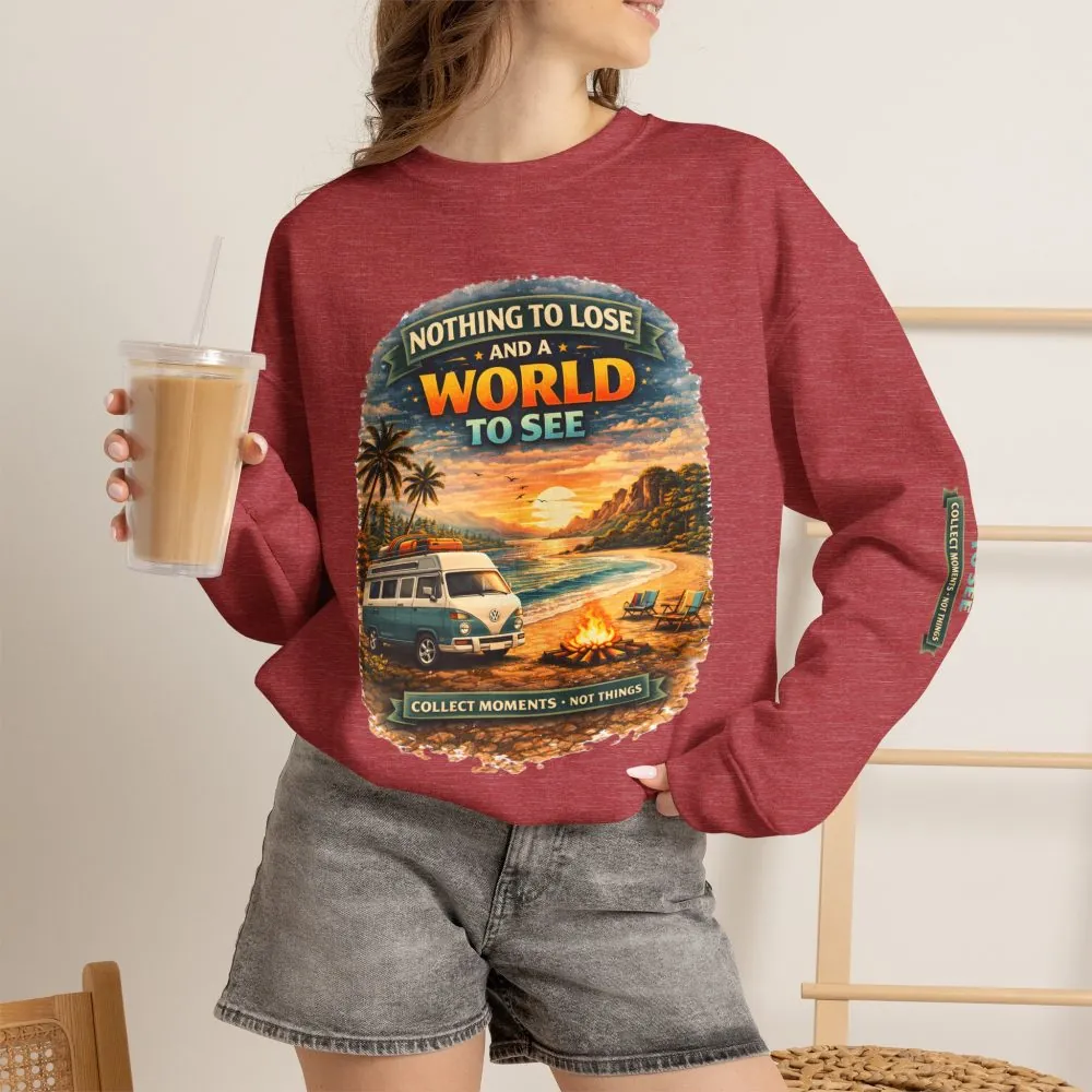 Unisex Heavy Blend™ Crewneck Sweatshirt — "Nothing To Lose" Design Scenic-Line