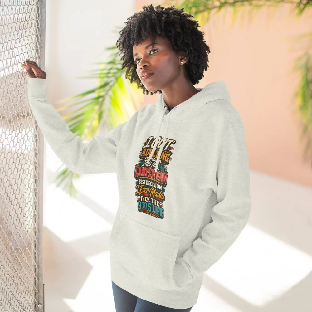 Three-Panel Fleece Hoodie - "I Quit Adulting" Design F**K-Line