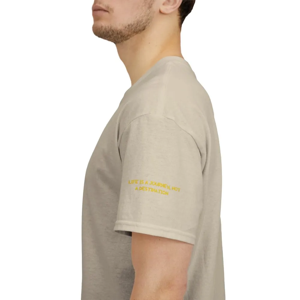 Unisex Heavy Cotton Tee — "Life Is A Journey-Not A Destination" Design Sitcom-Line