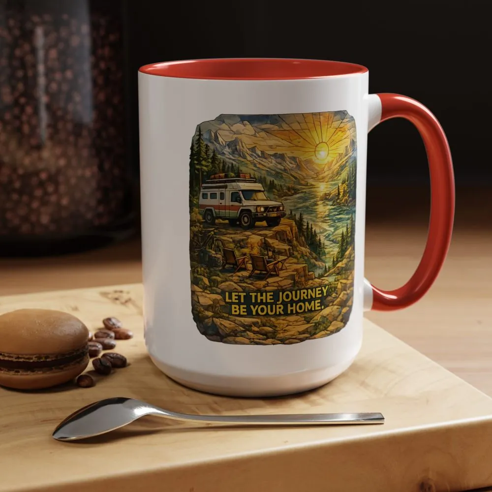 17125958303005289194_2048.jpeg Accent Coffee Mug (11, 15oz) — "Let The Journey Be Your Home" Design Cubic-Line