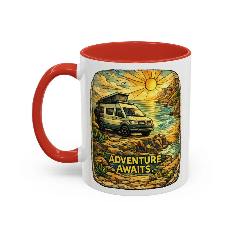 17148055796745950420_2048.jpeg Accent Coffee Mug (11, 15oz) — "Adventure Awaits" Design Cubic-Line