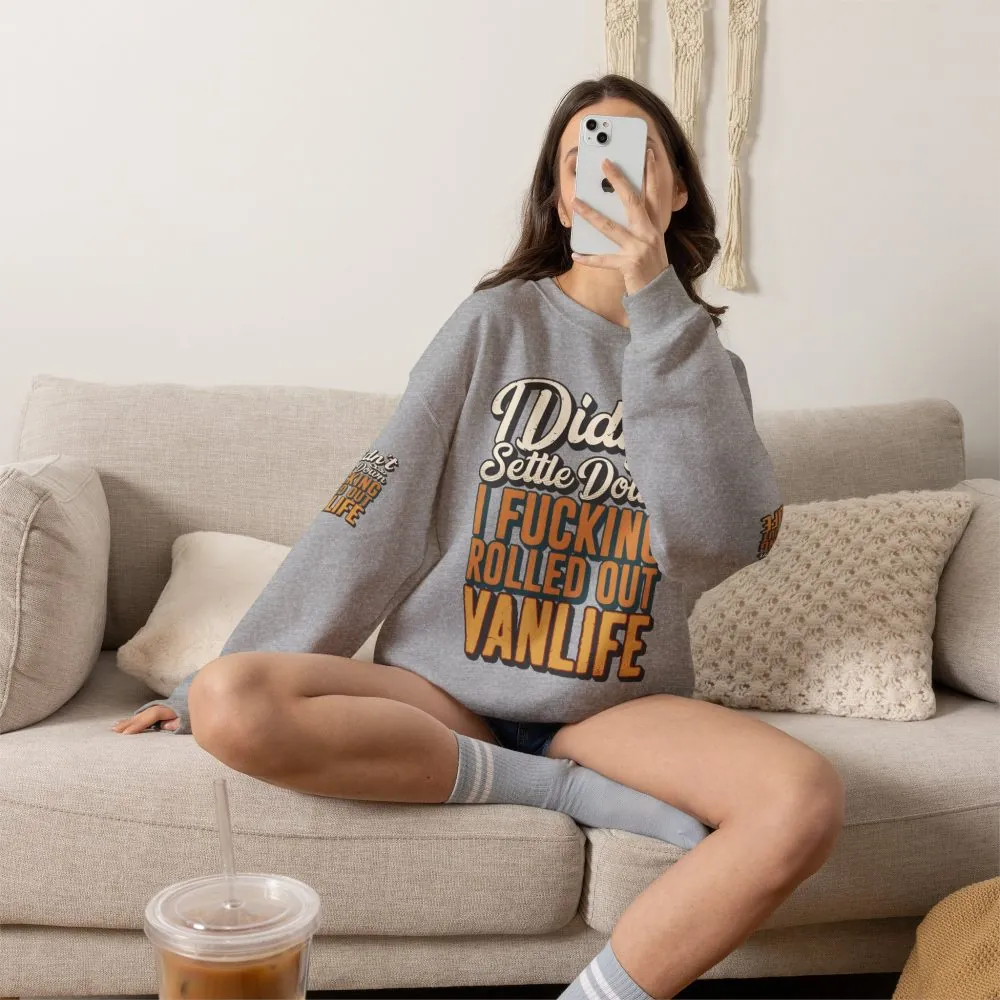 Unisex Heavy Blend™ Crewneck Sweatshirt — "Dind´t Settle Down" Design F**K-Line