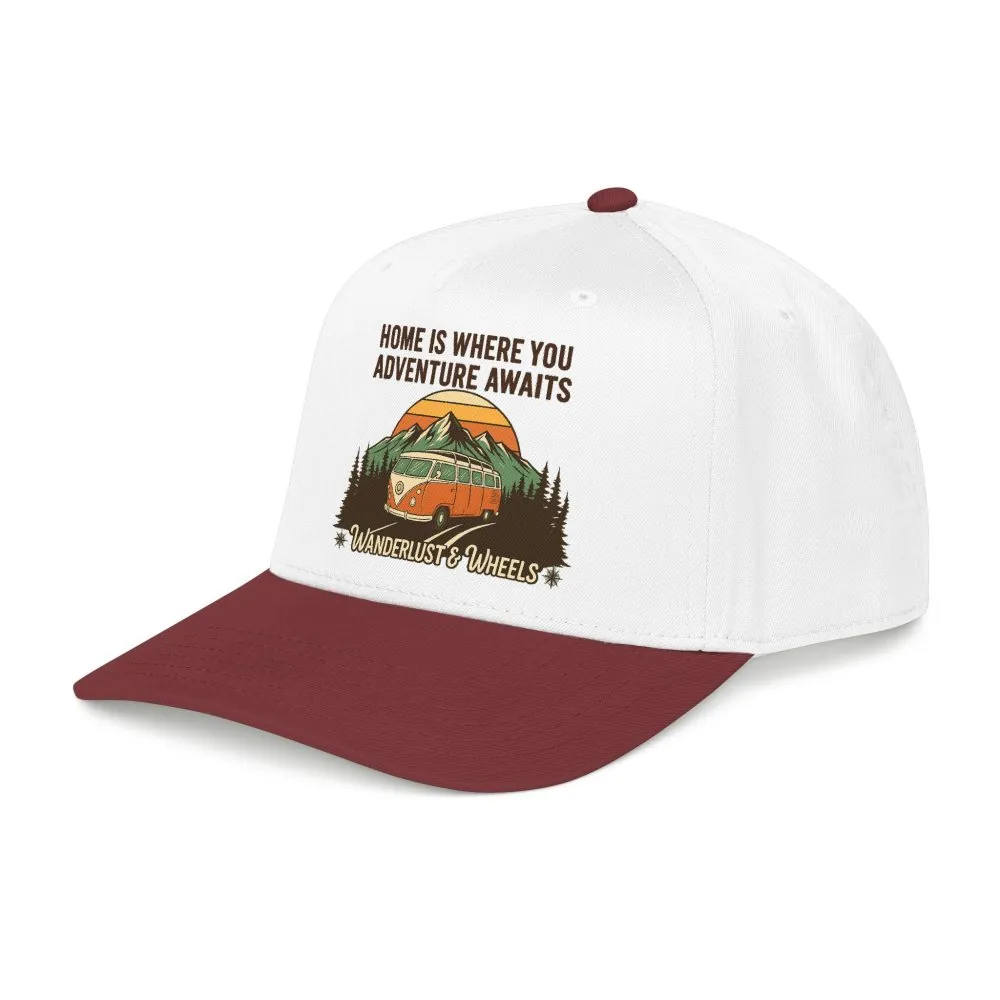 17165254202348907890_2048.jpeg Baseball Cap - "Home Is Where You Adventure Awaits" Mid Profile Baseball Cap