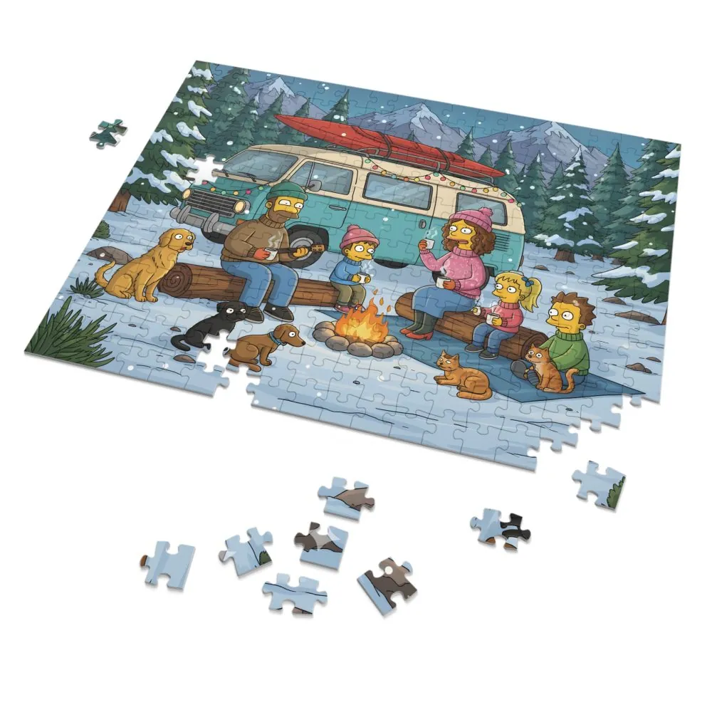 Jigsaw Puzzle with Tin — Scenic Jigsaw for Cozy Holidays