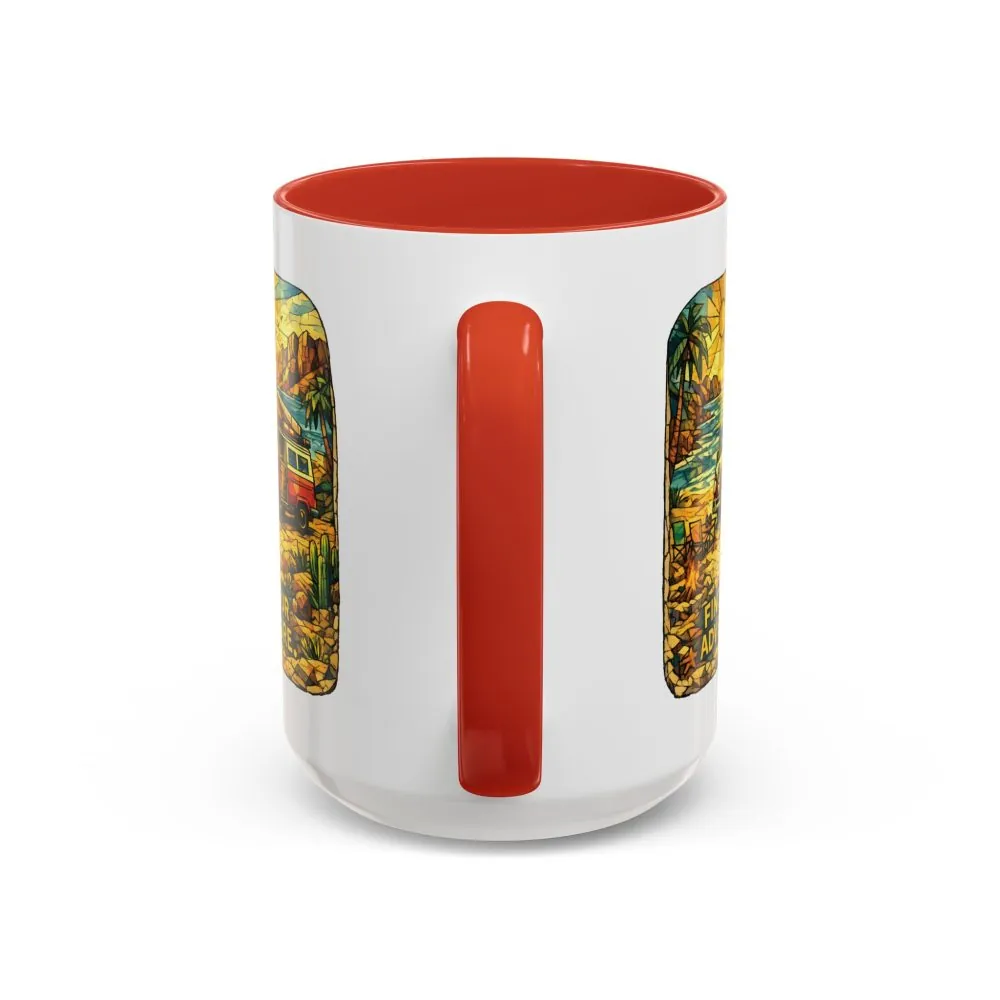 17170061107201234558_2048.jpeg Accent Coffee Mug (11, 15oz) — ""Find Your Adventure"" Design Cubic-Line