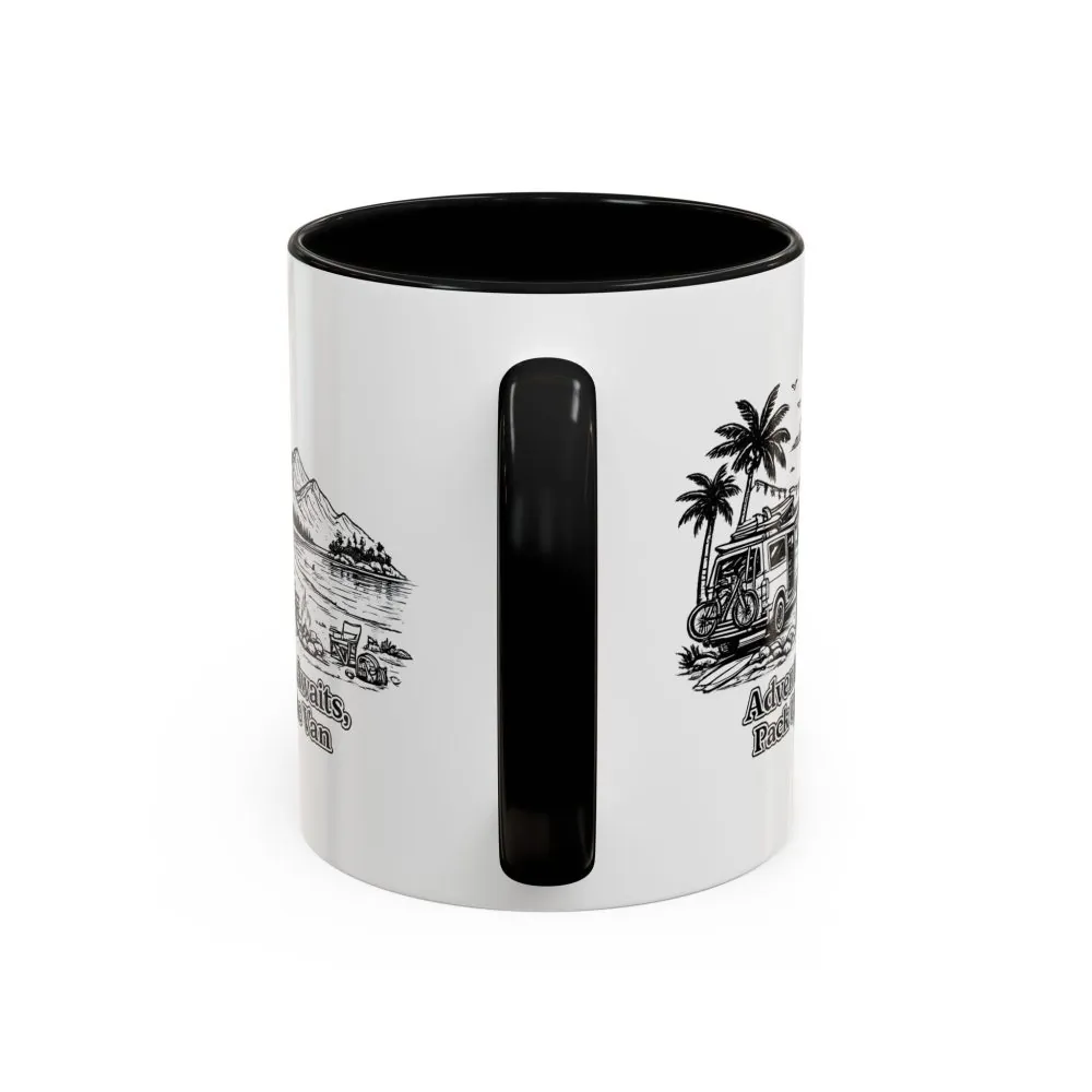 17180873649063921434_2048.jpeg Accent Coffee Mug (11, 15oz) — "Adventure Awaits,Pack Up The Van" Design Minimal-Line