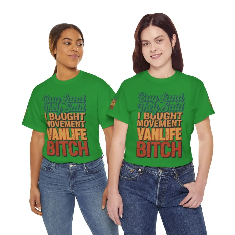 17182451594178416226_2048.jpeg Unisex Heavy Cotton Tee — "Buy Land They Said" Design F**K-Line