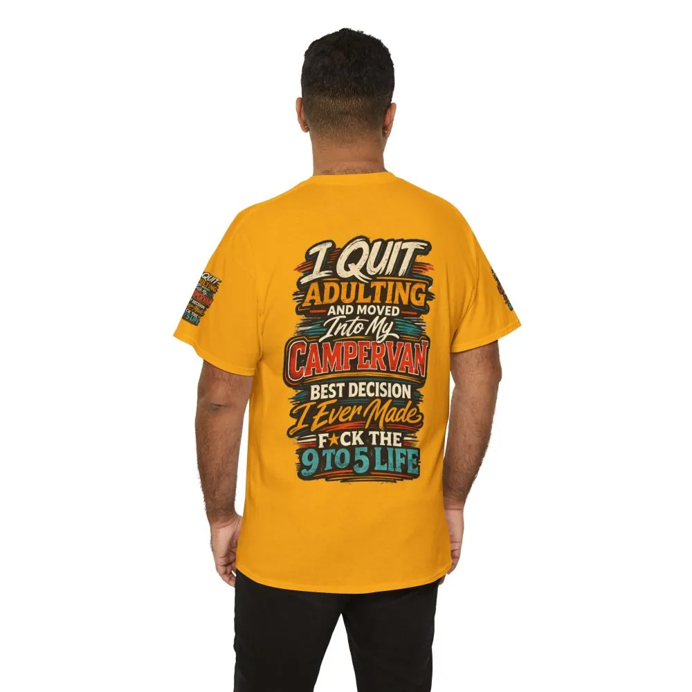 Unisex Heavy Cotton Tee — "I Quit Adulting" Design F**K-Line