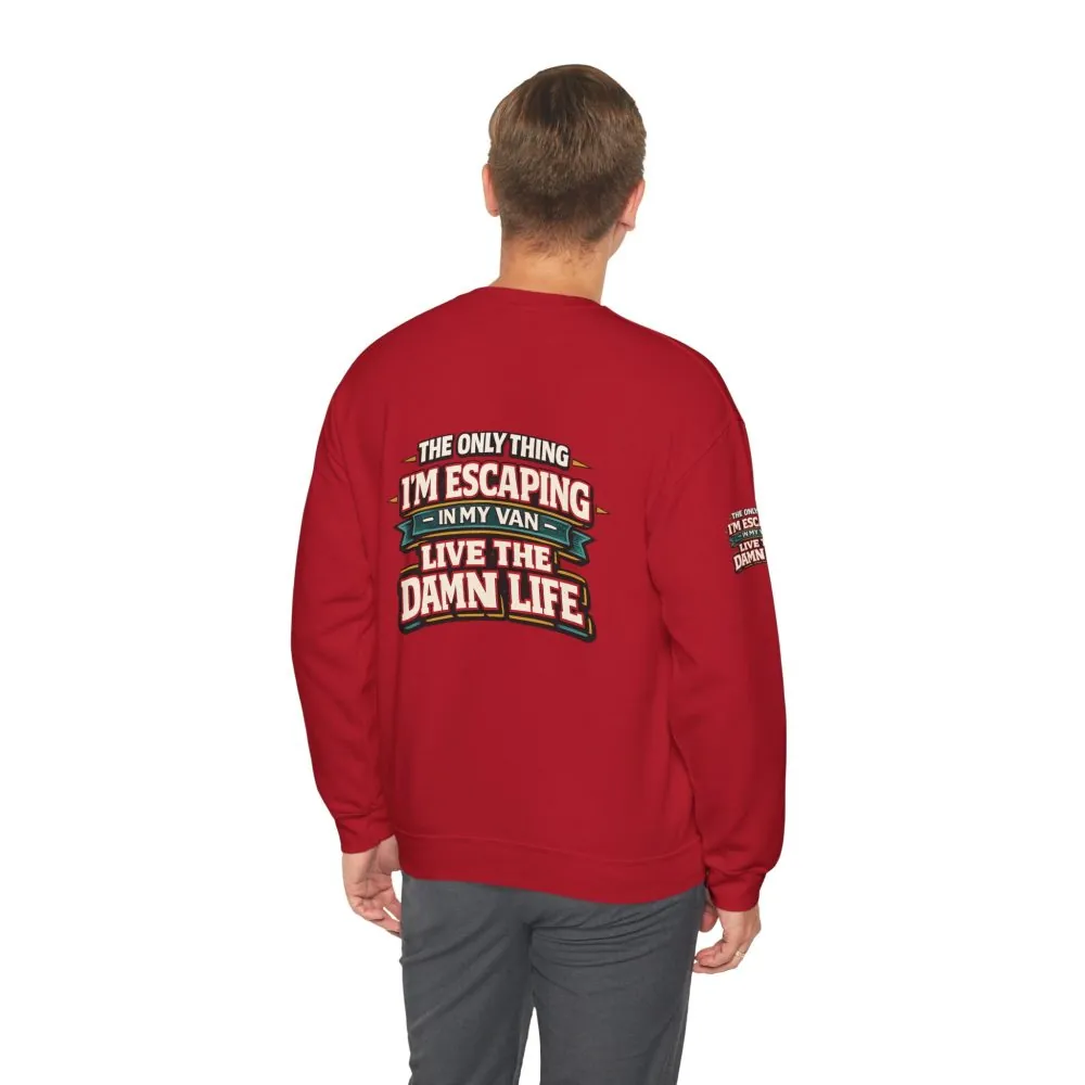 17187848184210804795_2048.jpeg Unisex Heavy Blend™ Crewneck Sweatshirt — "The Only Thing I´m Escaping" Design F**K-Line