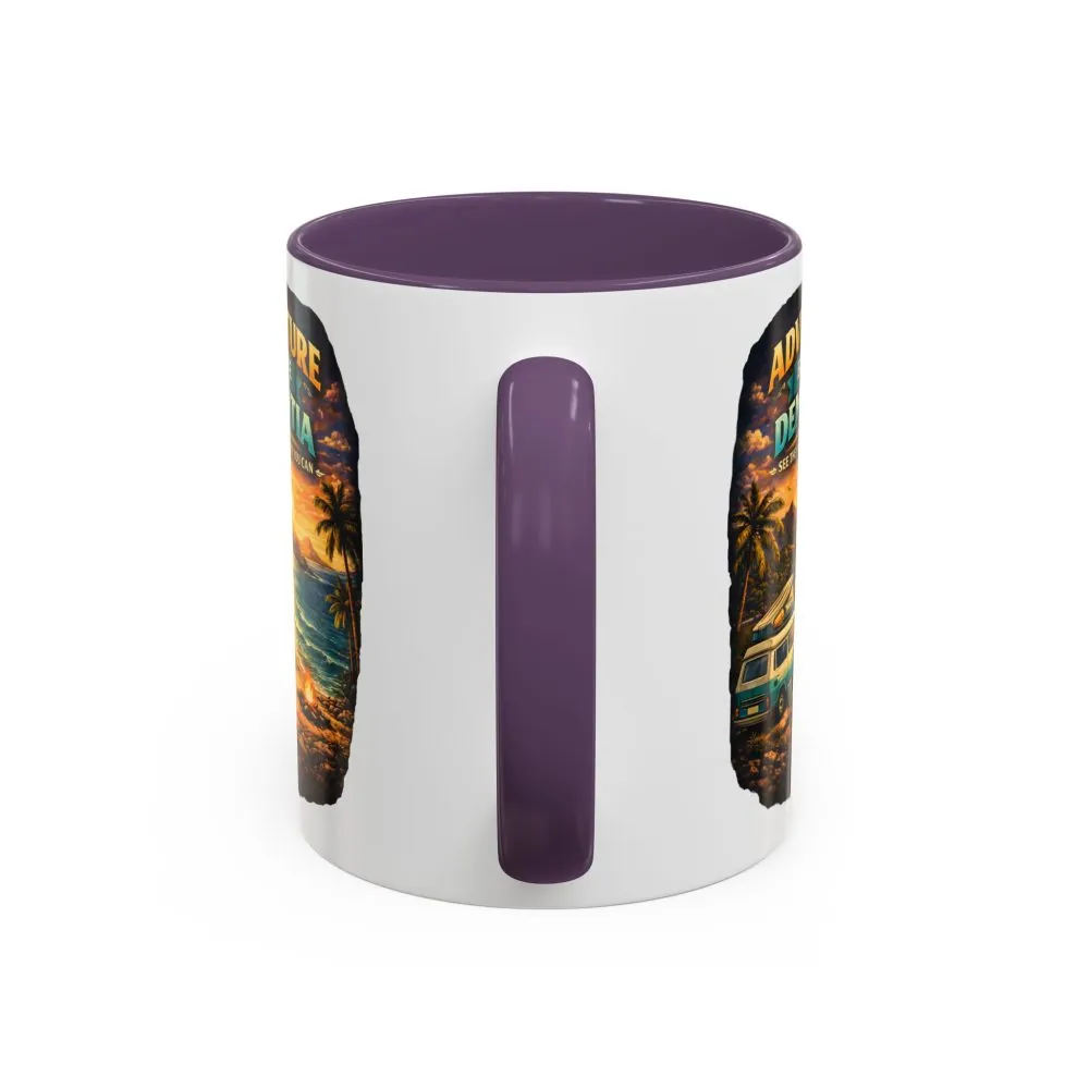 Accent Coffee Mug (11, 15oz) — "Adventure Before Dementia" Design Scenic-Line