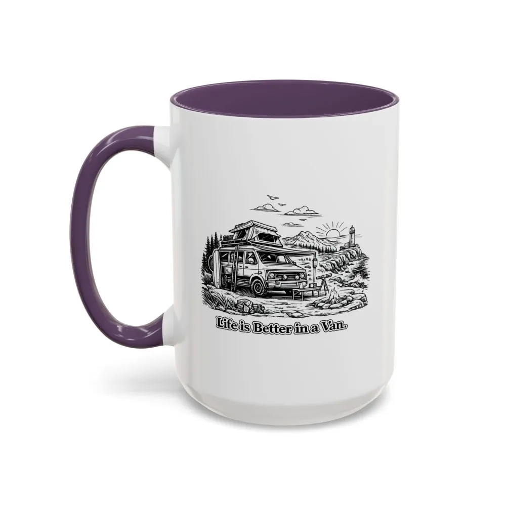17199830714965460473_2048.jpeg Accent Coffee Mug (11, 15oz) — "Life Is Better In A Van" Design Minimal-Line