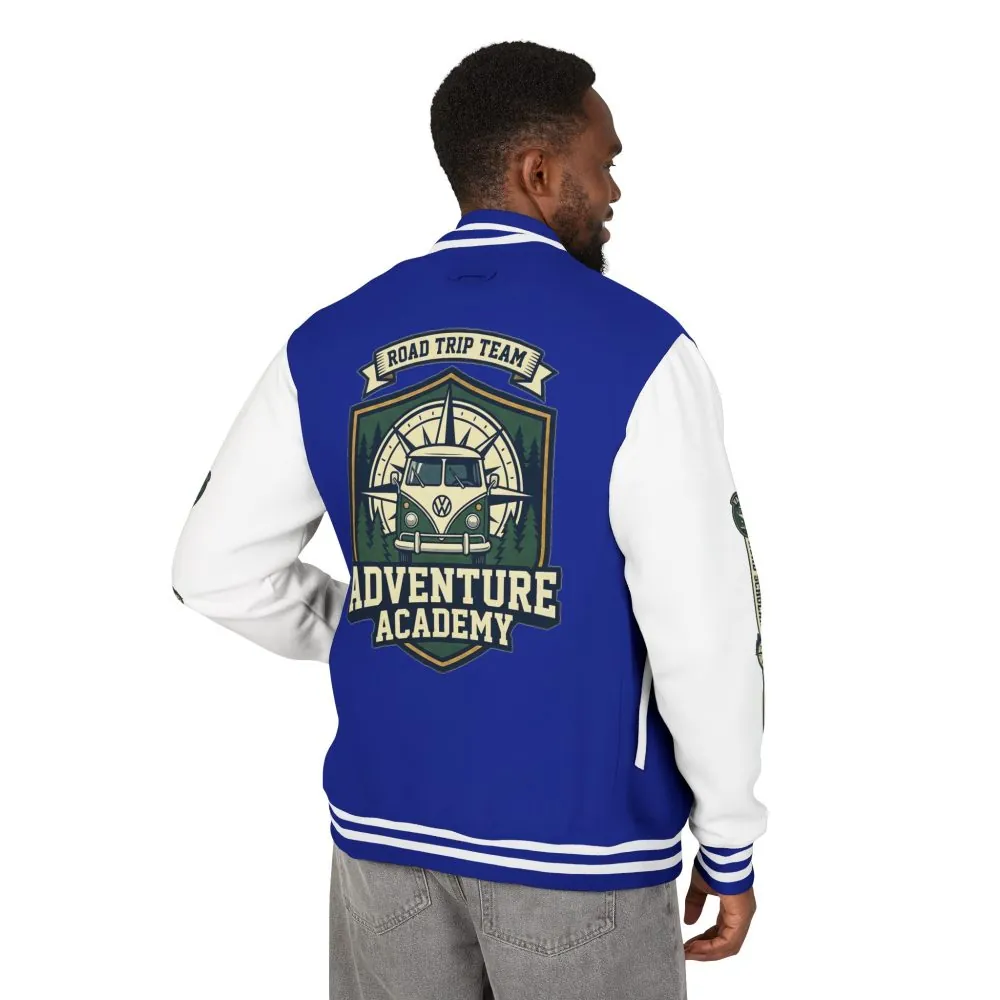 Unisex Heavyweight Letterman Jacket (Awdis) —"Adventure Academy" Road Trip Team Varsity Jacket