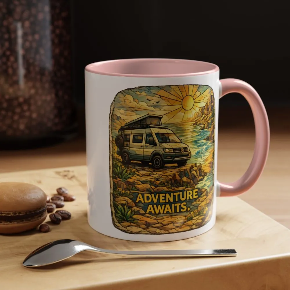 17205376651956232029_2048.jpeg Accent Coffee Mug (11, 15oz) — "Adventure Awaits" Design Cubic-Line
