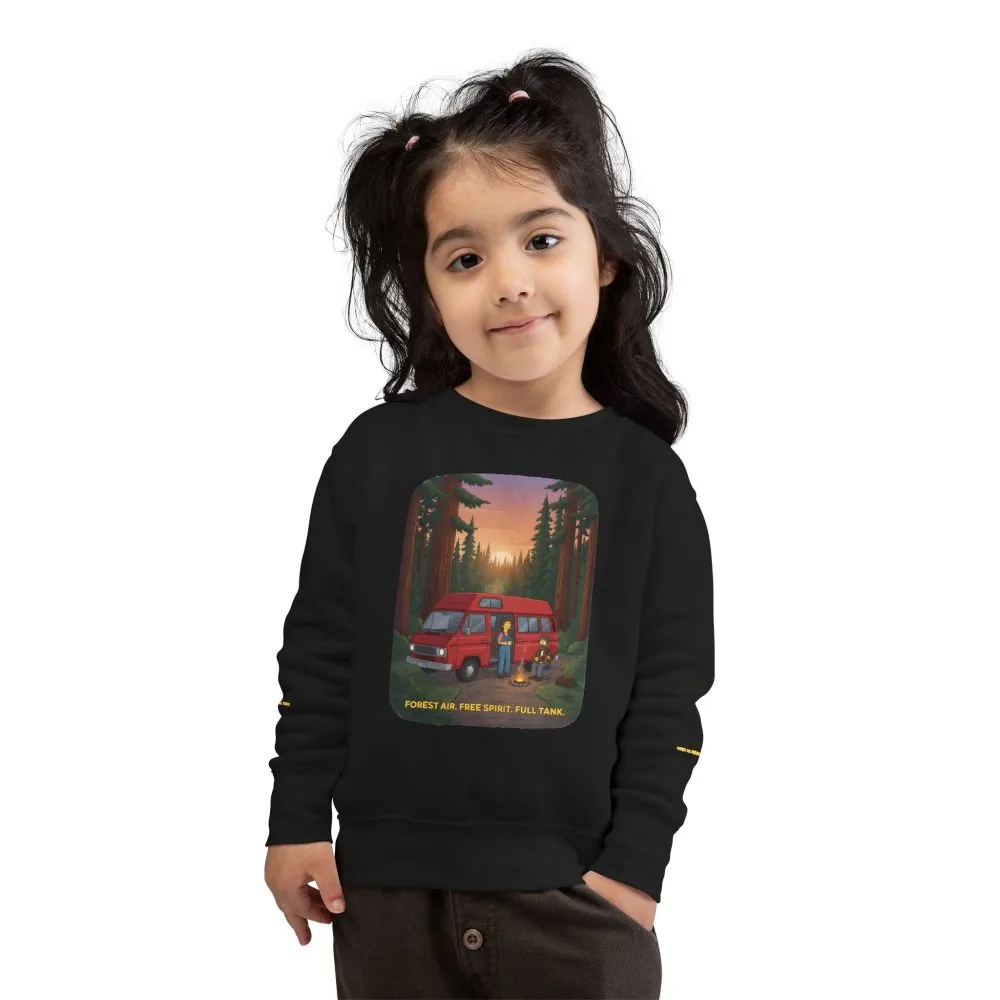 172054741582780034_2048.jpeg Toddler Sweatshirt - "Forest Air Free Spirit Full Tank" (Design Sitcom-Line)