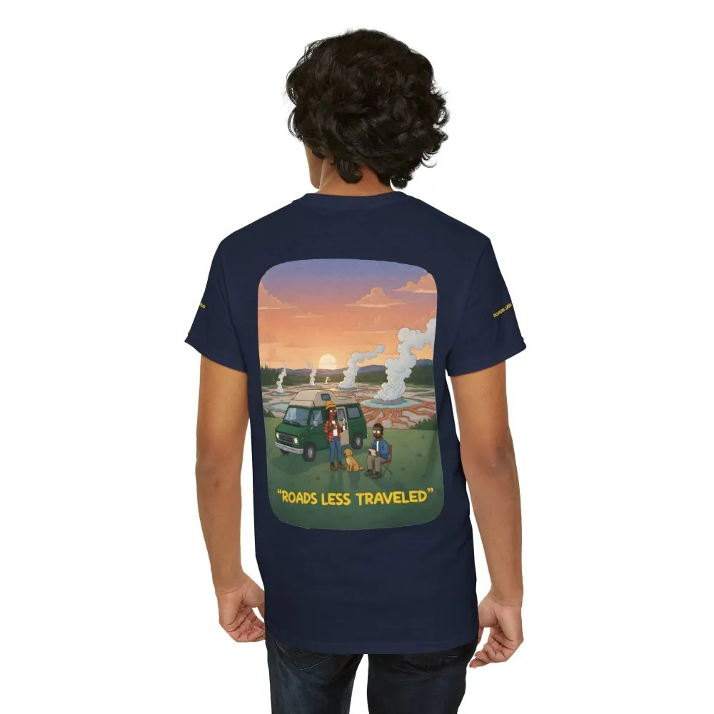Unisex Heavy Cotton Tee — "Roads Less Traveled" Design Sitcom-Line