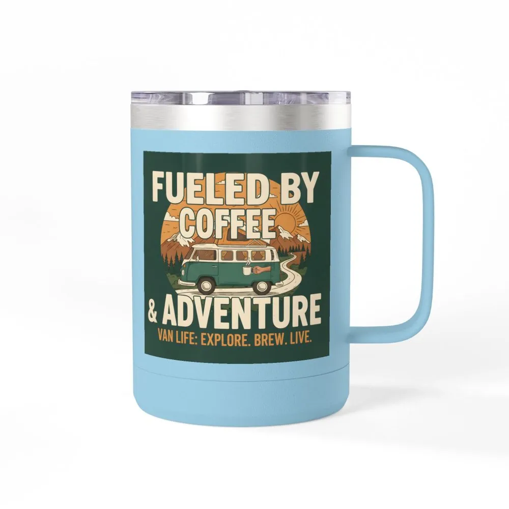 17253900178841237371_2048.jpeg Coffee Mug Tumbler, 15oz — "Fueled by Coffee & Adventure"