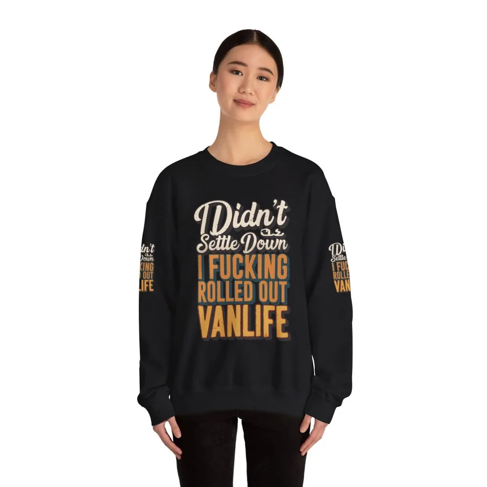 Unisex Heavy Blend™ Crewneck Sweatshirt — "Dind´t Settle Down" Design F**K-Line