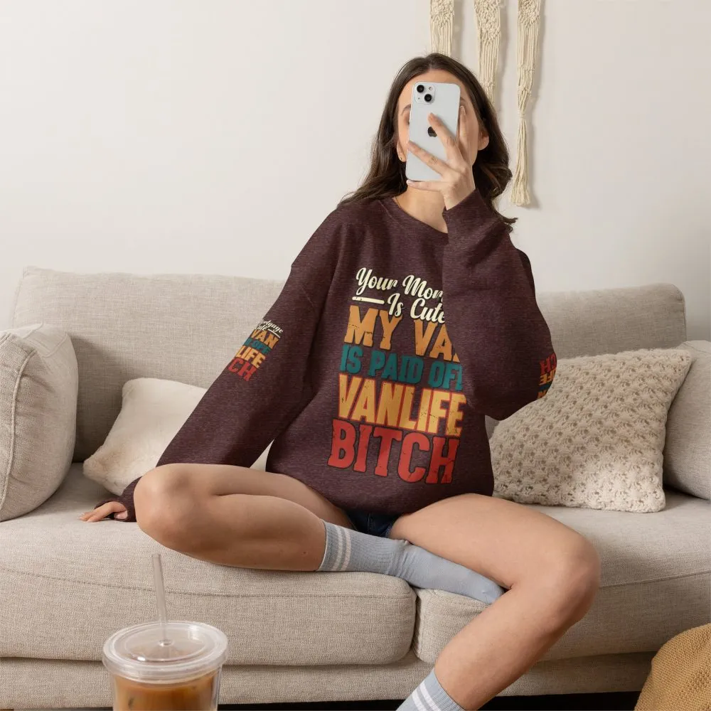 Unisex Heavy Blend™ Crewneck Sweatshirt — "Your Mortgage Is Cute" Design F**K-Line