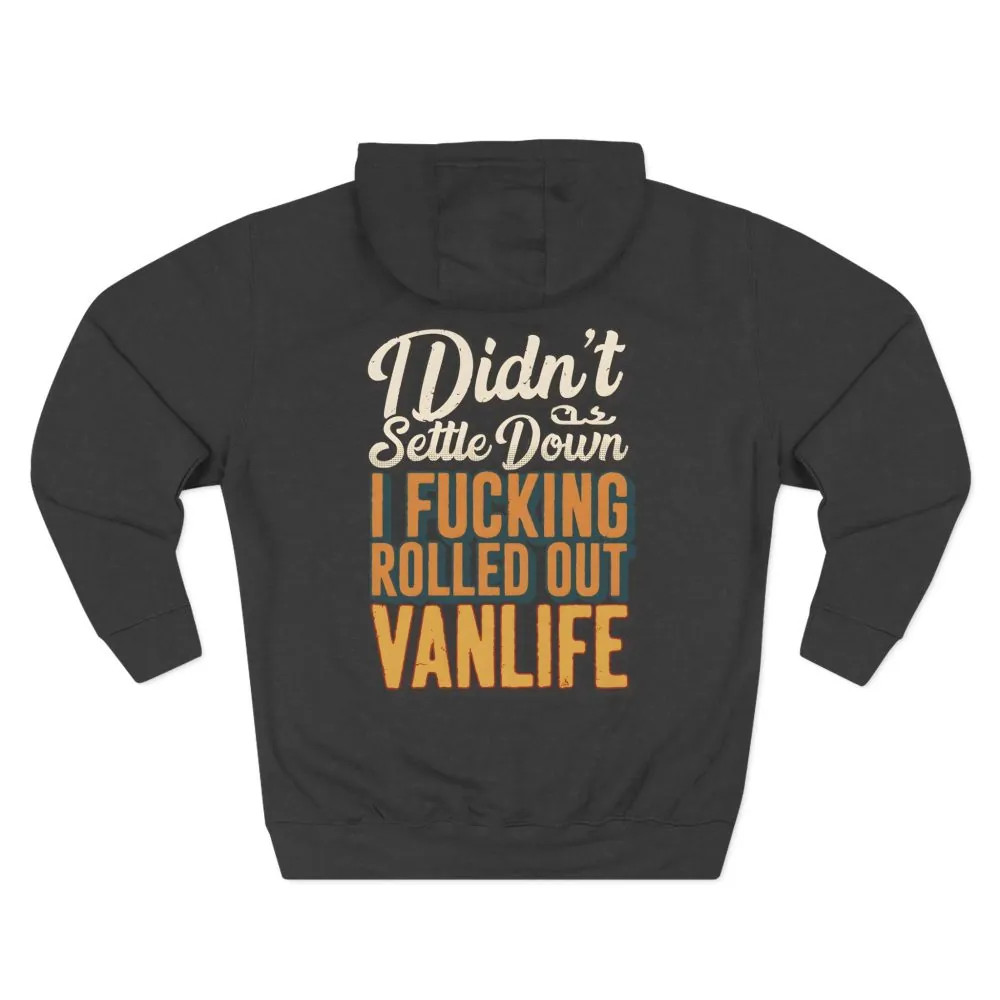 Three-Panel Fleece Hoodie - "Dind´t Settle Down" Design F**K-Line