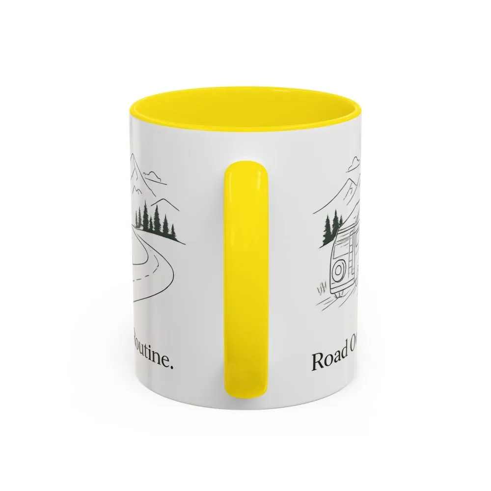 17290926392907223084_2048.jpeg Accent Coffee Mug (11, 15oz) — "Road Over Routine" Design Minimal-Line