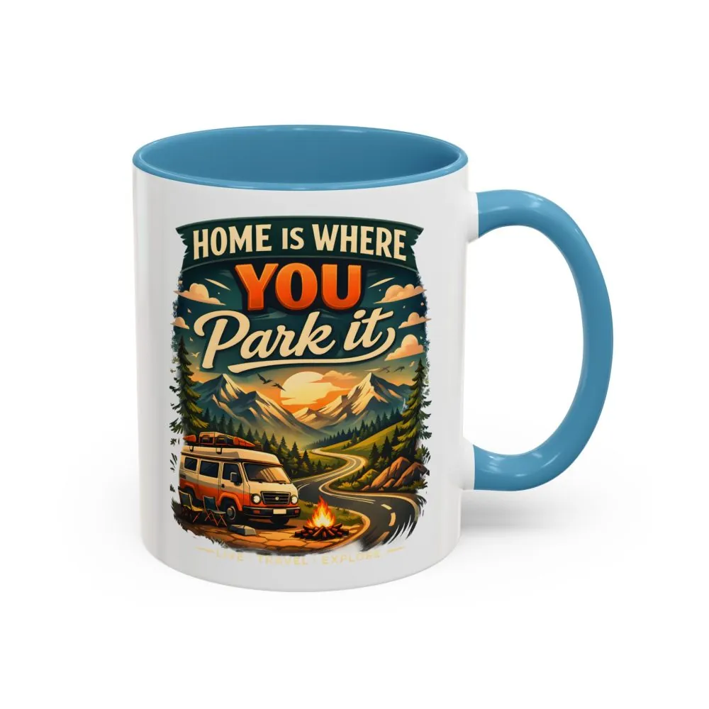 17294781107288258032_2048.jpeg Accent Coffee Mug (11, 15oz) — "Home Is Where You Park It" Design Scenic-Line
