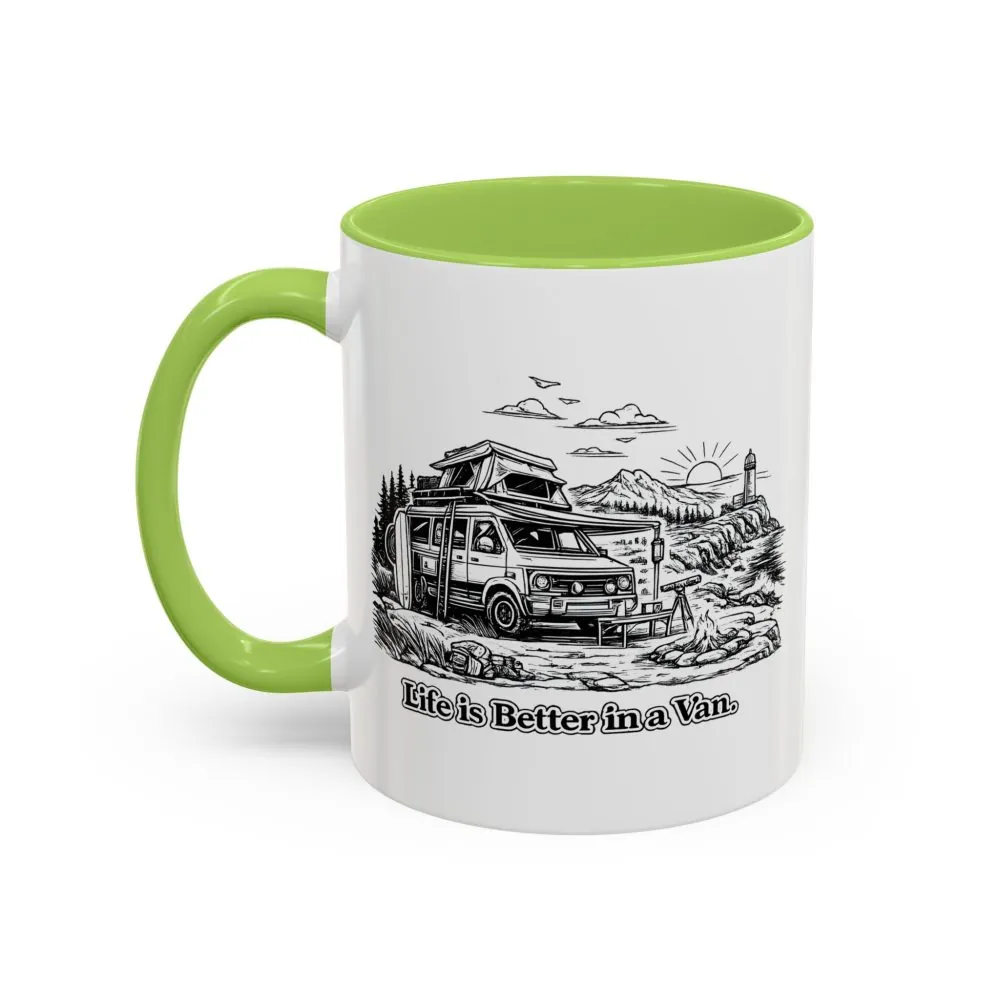 17307953896314840152_2048.jpeg Accent Coffee Mug (11, 15oz) — "Life Is Better In A Van" Design Minimal-Line