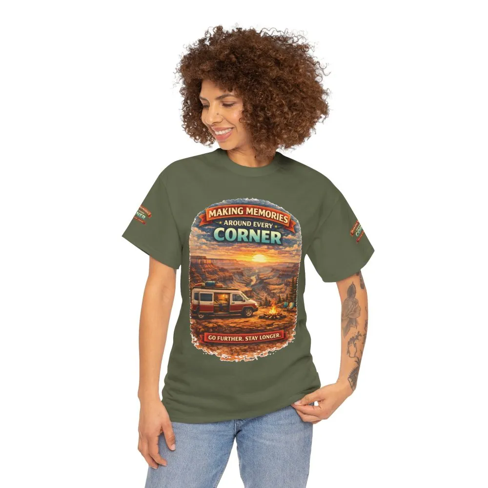 Unisex Heavy Cotton Tee — "Making Memories" Design Scenic-Line