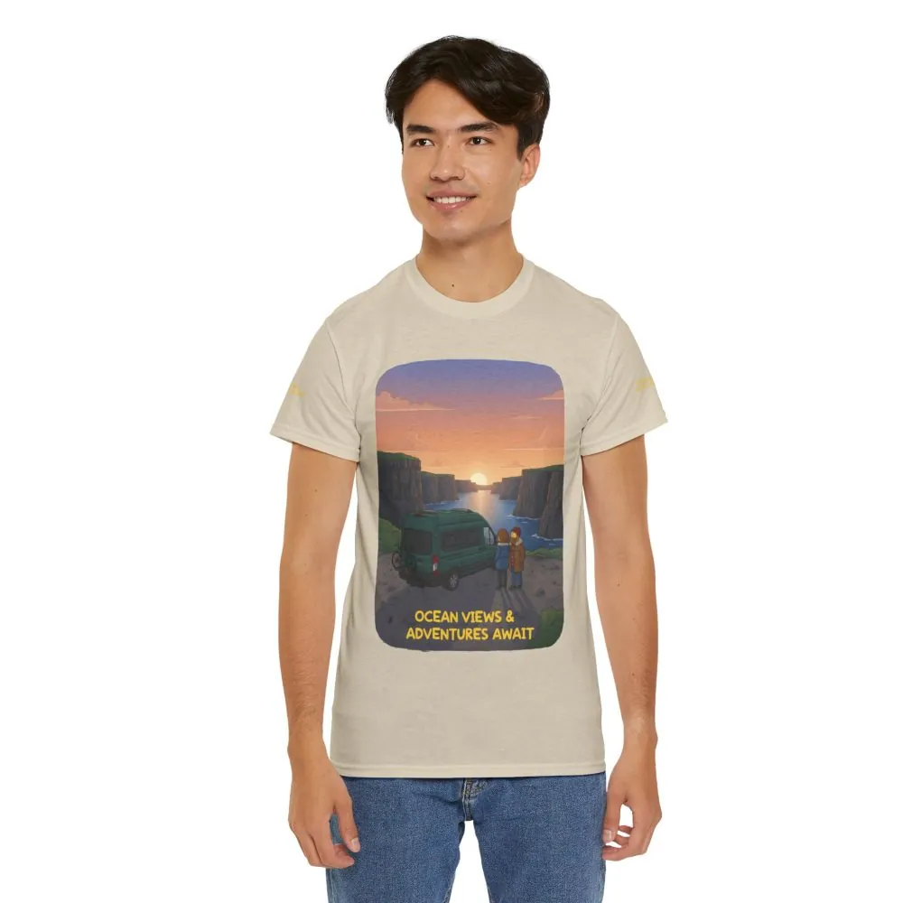1731106527690640694_2048.jpeg Unisex Heavy Cotton Tee — "Ocean Views-Adventures Awaits" Design Sitcom-Line